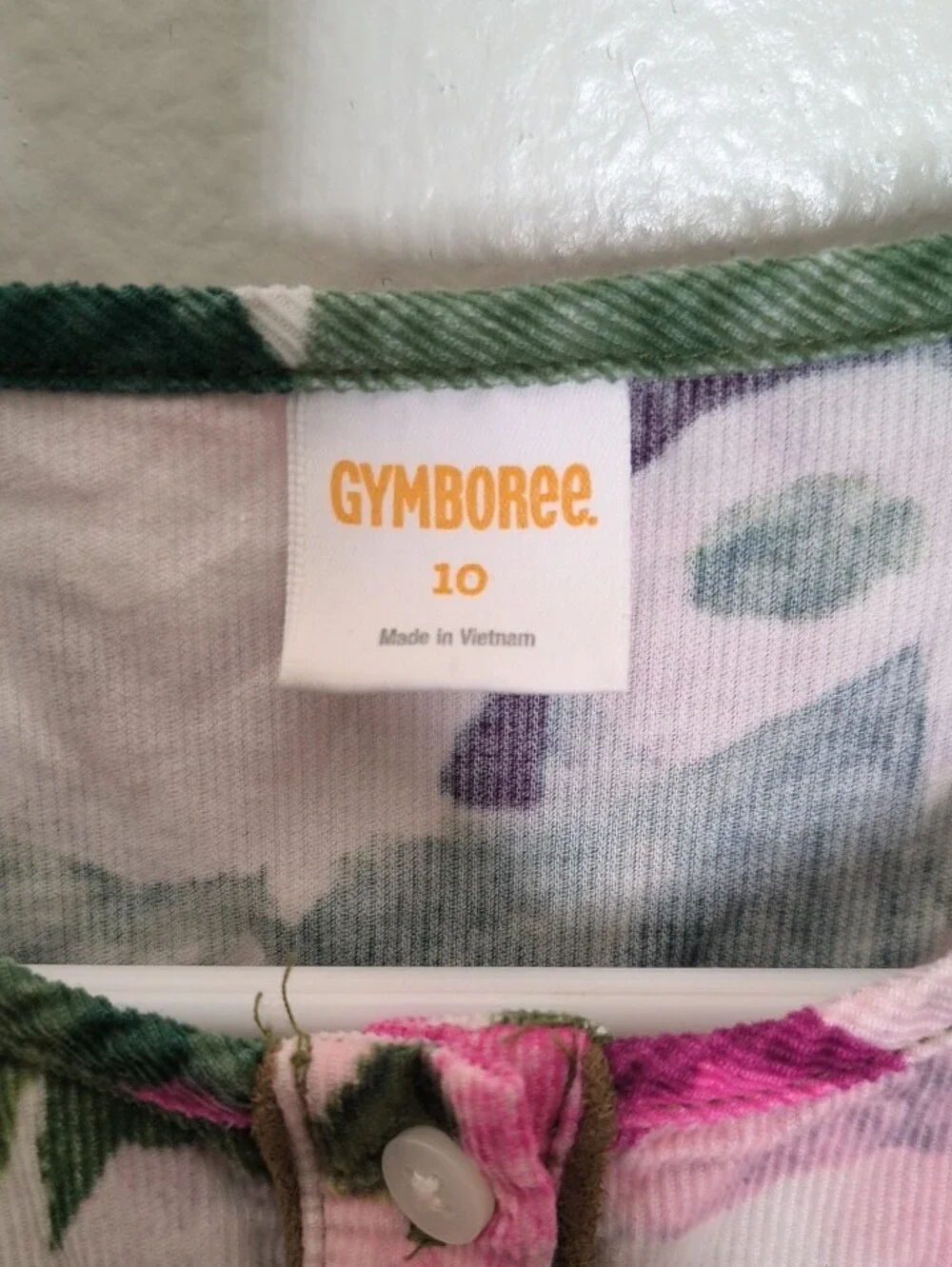 Gymboree Pink and Green Floral Knit Dress